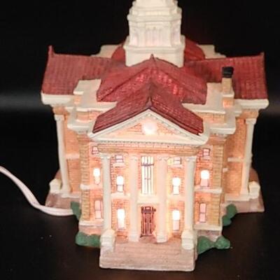 #19 Bisque Porcelain Lighted Upson County Courthouse
