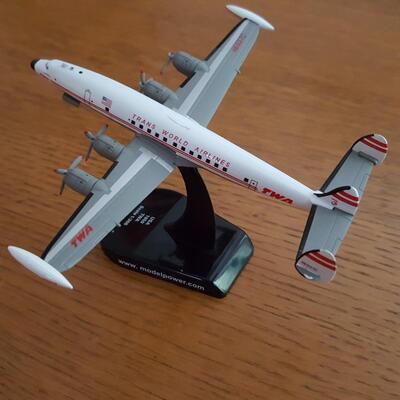 Postage Stamp TWA Lockhee L-1049G Super Constellation Die-Cast 