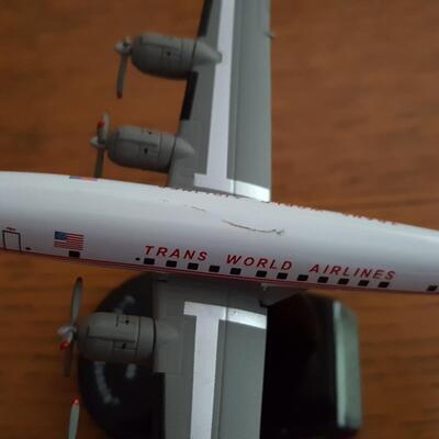 Postage Stamp TWA Lockhee L-1049G Super Constellation Die-Cast 