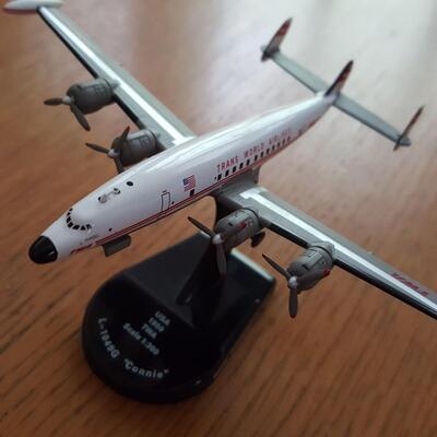 Postage Stamp TWA Lockhee L-1049G Super Constellation Die-Cast 