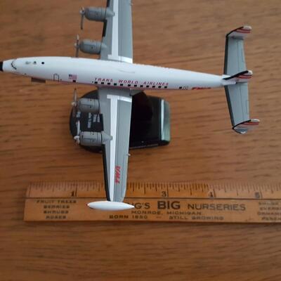 Postage Stamp TWA Lockhee L-1049G Super Constellation Die-Cast 