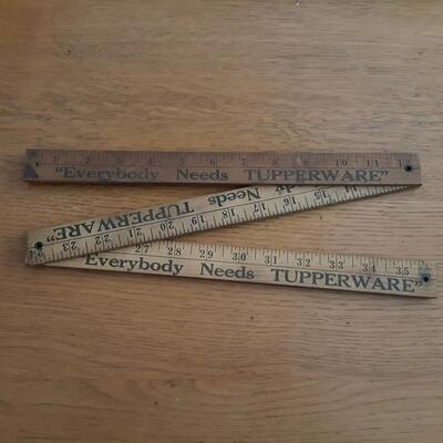Wood Tupperware Folding Yard Stick