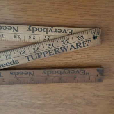 Wood Tupperware Folding Yard Stick