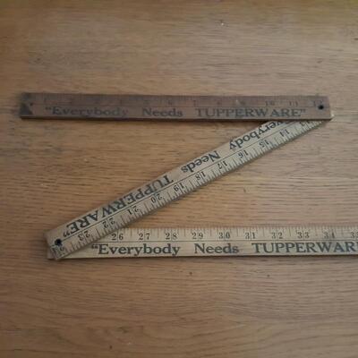 Wood Tupperware Folding Yard Stick