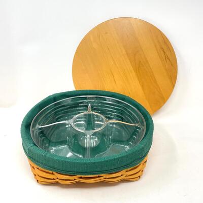 LONGABERGER 2002 LARGE ROUND BASKET W/LID