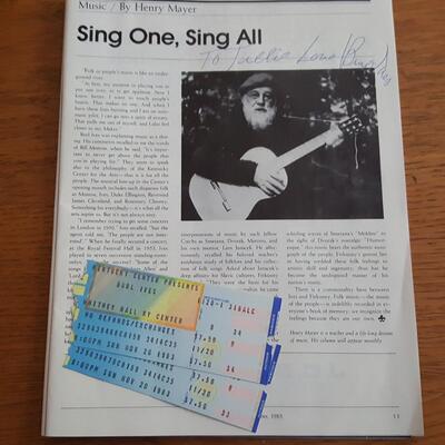 Burl Ives Autographed Premiere Magazine