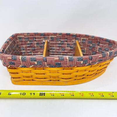 LONGABERGER 2002 â€œROW YOUR BOATâ€ BASKET W/ 2 DIVIDERS