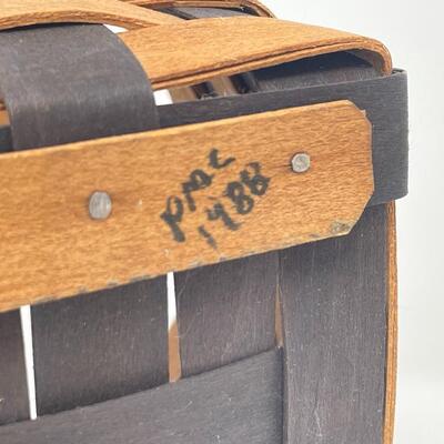 LONGABERGER 1988 BLACK & BROWN SMALL BASKET