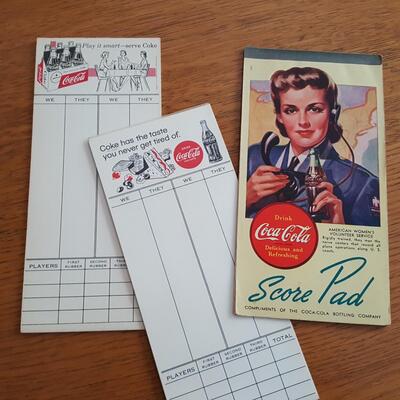 Vintage Coca-Cola Bridge Score Pads