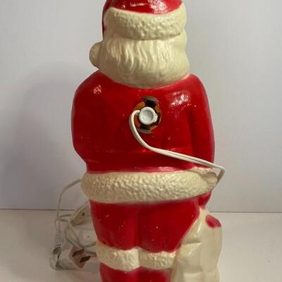 Lot 51LR: Vintage Light-Up  Santa, Vintage Elf/Santa Ornaments, Angels, and More 