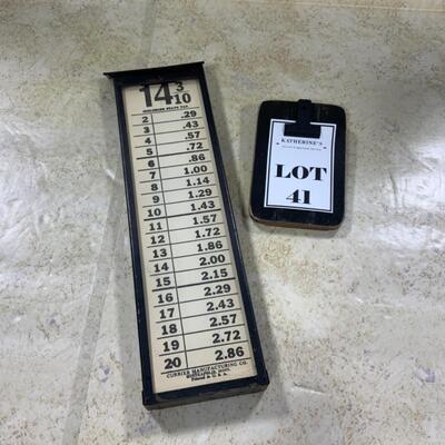 -41- VINTAGE | Currier Manufacturing | Gasoline Chart | Petroleum