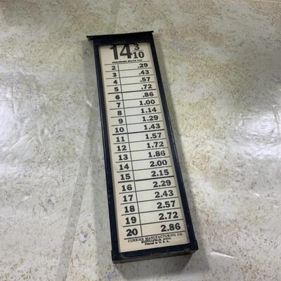 -41- VINTAGE | Currier Manufacturing | Gasoline Chart | Petroleum