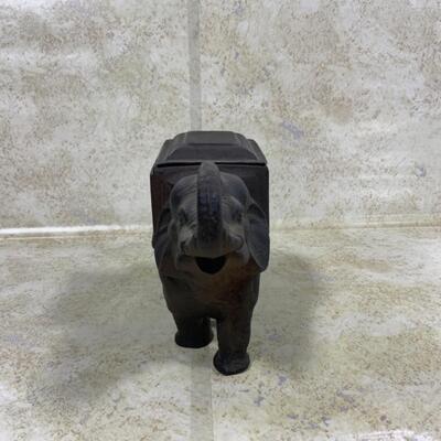 -44- VINTAGE | Cast Iron Elephant | Cigarette Dispenser