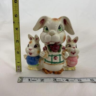 -74- VINTAGE | Japan | Anthropomorphic Condiment Set | Bunnies