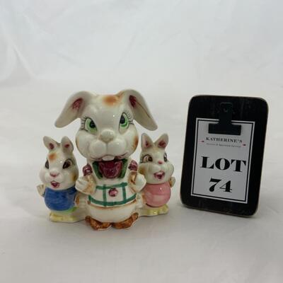 -74- VINTAGE | Japan | Anthropomorphic Condiment Set | Bunnies