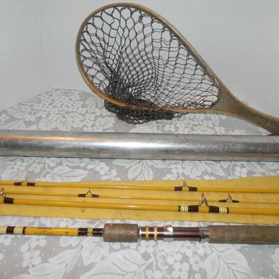 TRAIL MASTER FISHING POLE WITH CARRY CASE AND BRODEN NET