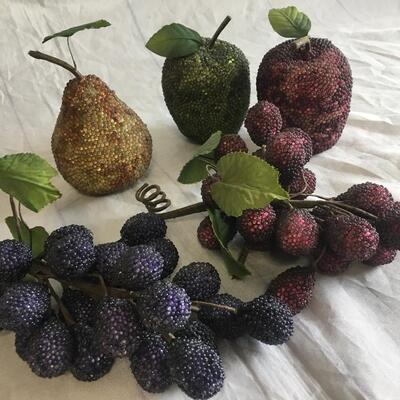 Beaded Fruit. Vintage 