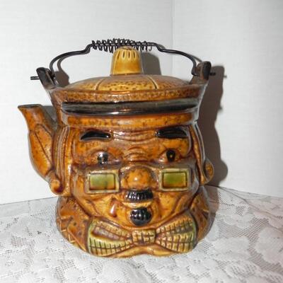 VINTAGE COOKIE JAR-FIRE KING-MADE IN USA POTTERY-VINTAGE KETTLE