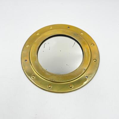 BRASS PORTHOLE-STYLE MIRROR