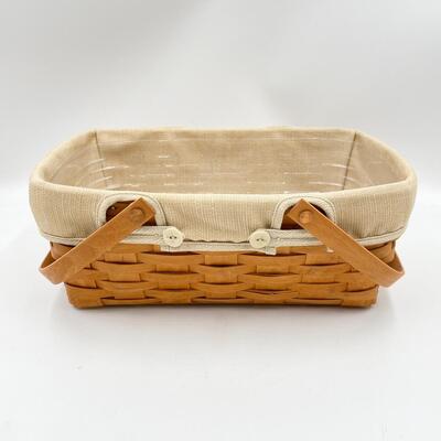 LONGABERGER 2002 DOUBLE HANDLED BASKET 