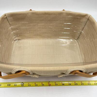 LONGABERGER 2002 DOUBLE HANDLED BASKET 