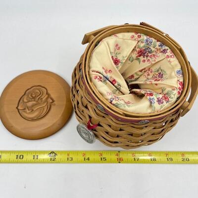 LONGABERGER 2004 PASADENA TOURNAMENT OF ROSES BASKET W/ LID
