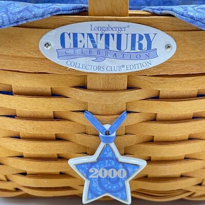LONGABERGER 2000 COLLECTORS CLUB â€œCENTURY CELEBRATIONSâ€ BASKET W/ LID