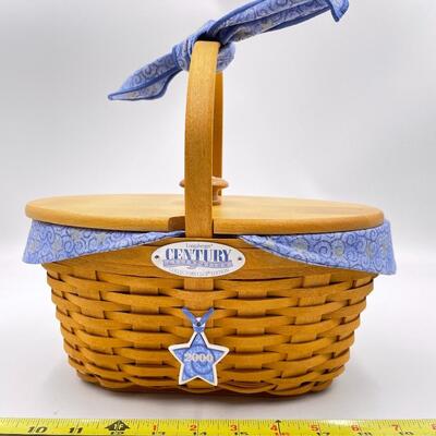 LONGABERGER 2000 COLLECTORS CLUB â€œCENTURY CELEBRATIONSâ€ BASKET W/ LID