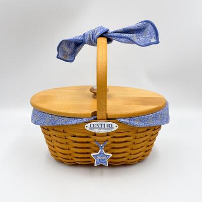 LONGABERGER 2000 COLLECTORS CLUB â€œCENTURY CELEBRATIONSâ€ BASKET W/ LID