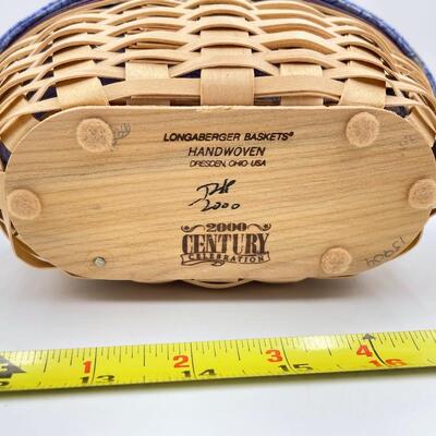 LONGABERGER 2000 HOSTESS APPRECIATION â€œCENTURY CELEBRATIONâ€ BASKET W/ LID