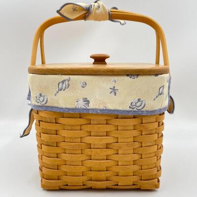 LONGABERGER 1999 GOOD OL SUMMERTIME â€œSEASHELLâ€ BASKET W/ LID #2