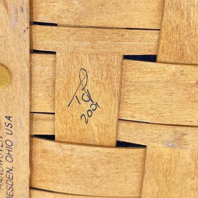 LONGABERGER 2001 SQUARE TRAY BASKET