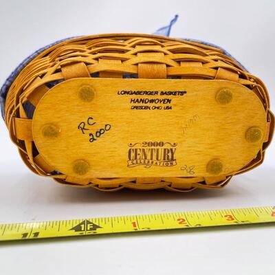 LONGABERGER 2000 CENTURY CELEBRATIONS â€œCHEERSâ€ BASKET W/ LID