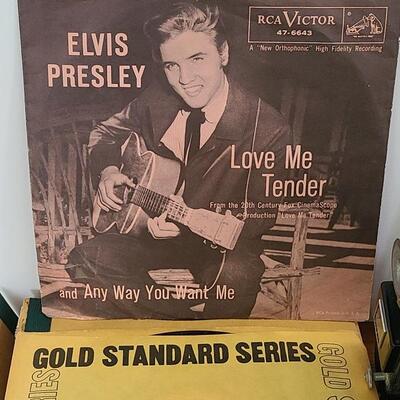 Lot 58: Vintage 45s including Elvis & Vintage Kodak