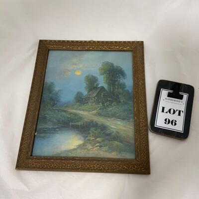 -96- VINTAGE | Chalk Drawing Print | Little House in the West | WM. Chandler