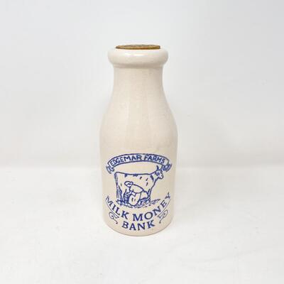 CERAMIC MILK BOTTLE MONEY BANK