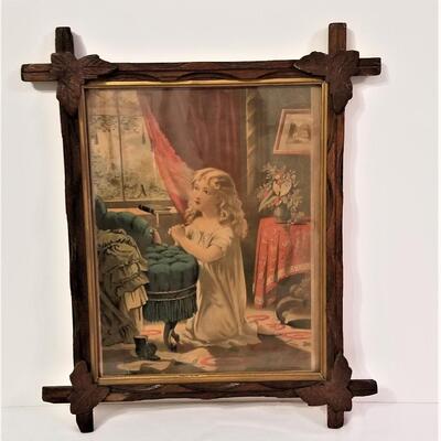 Lot #7  Antique Victorian Lithograph in Period Frame