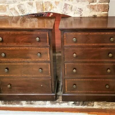Lot #8  Pair of Charming Chests with Inlay