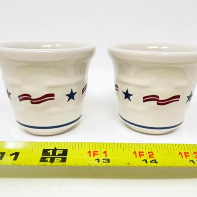 LONGABERGER POTTERY WOVEN TRADITIONS ALL AMERICAN VOTIVE HOLDERS