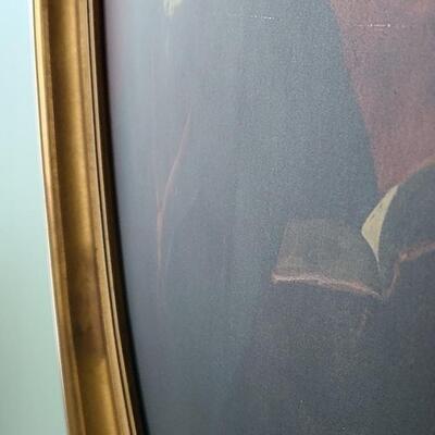 Lot 19: Gold Gilt Frame w/ Lord Tennyson Artwork
