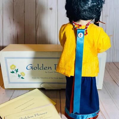 Lot 68  Porcelain Doll Designed by Carol Theroux Georgetown Collection Golden Flower Native American
