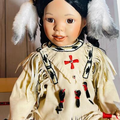 Lot 69  Native American Porcelain Doll Designed by Carol Theroux for Georgetown Collection Ltd. Ed.