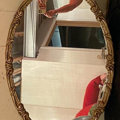 Antique oval mirror 35” x 22”