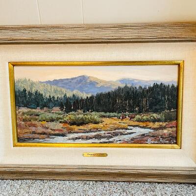 Lot 79  Western Listed Artist Lorna Dillon Oil on Board Painting 