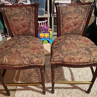 Pair of tall bar stool chairs 38” tall