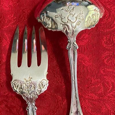 1847 Rogers Bros. silverware serving fork and spoon