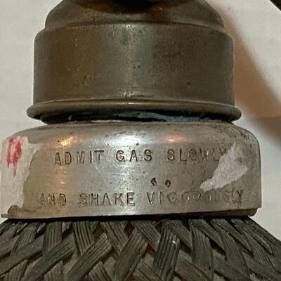 Vintage Seltzer Bottle Glass Wire Mesh Barware