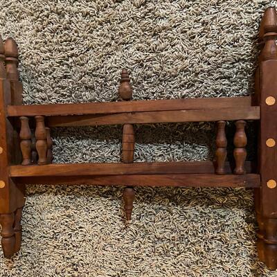 Vintage Solid Copper etched table top~Middle East~ 27" w/ folding tray legs1900s