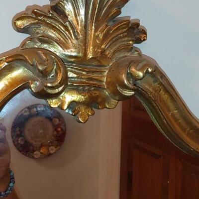 #50 Italian Rococo Style Gilt Resin Mirror