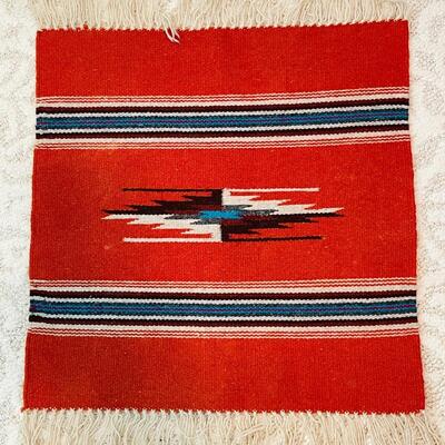 Lot 83  Chimayo Weaving Red Mat 